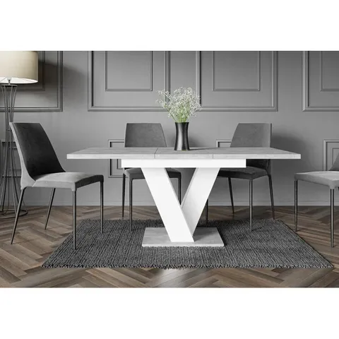 BOXED MASIV TABLE TOP- WHITE/GREY (1 BOX)