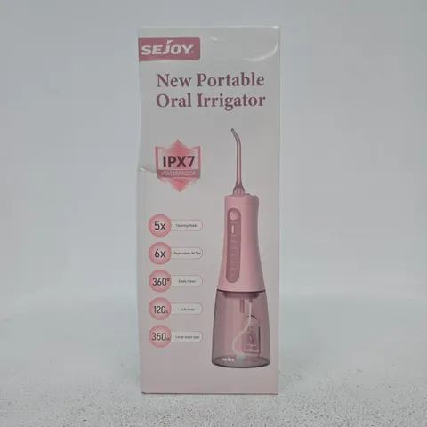 SEJOY NEW PORTABLE ORAL IRRIGATOR – PINK, BOXED