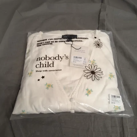 SEALED NOBODYS CHILD ARABELLA EMBROIDERED MIDI DRESS EMBROIDERED - UK 10