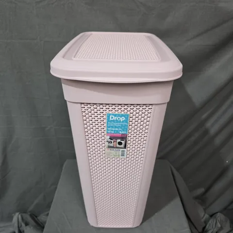 DROP DESIGN SLIM MODEL LAUNDRY BASKET - PINK, 46X29X55 CM