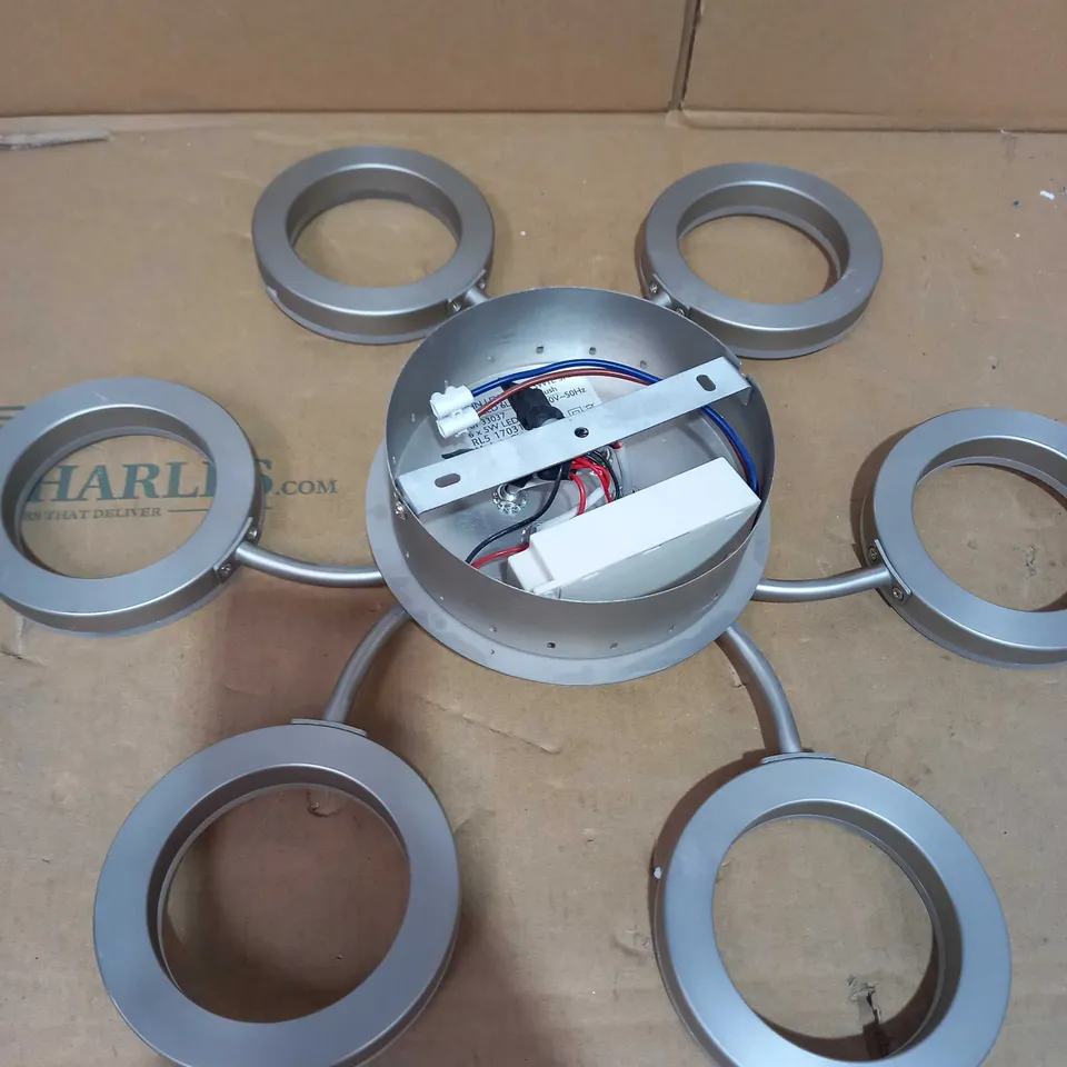 BOYD 6 LIGHT INTEGRATED LED SEMI FLUSH LIGHT FITTING