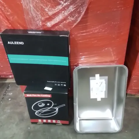 PALLET OF ASSORTED HOUSEHOLD GOODS AND PRODUCTS TO INCLUDE;CAT LITTER TRAY,KITCHEN FAUCET,PANS