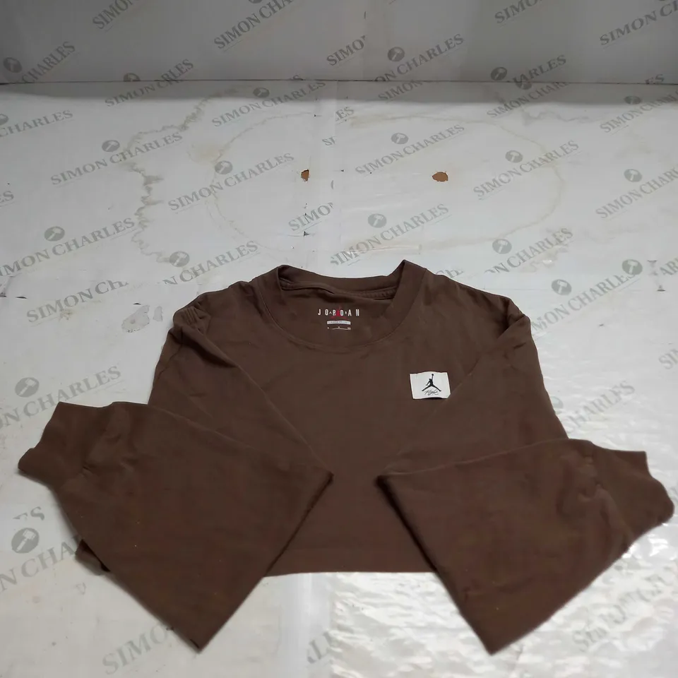 WOMENS JORDAN LONG SLEVE CROP T-SHIRT - SIZE S