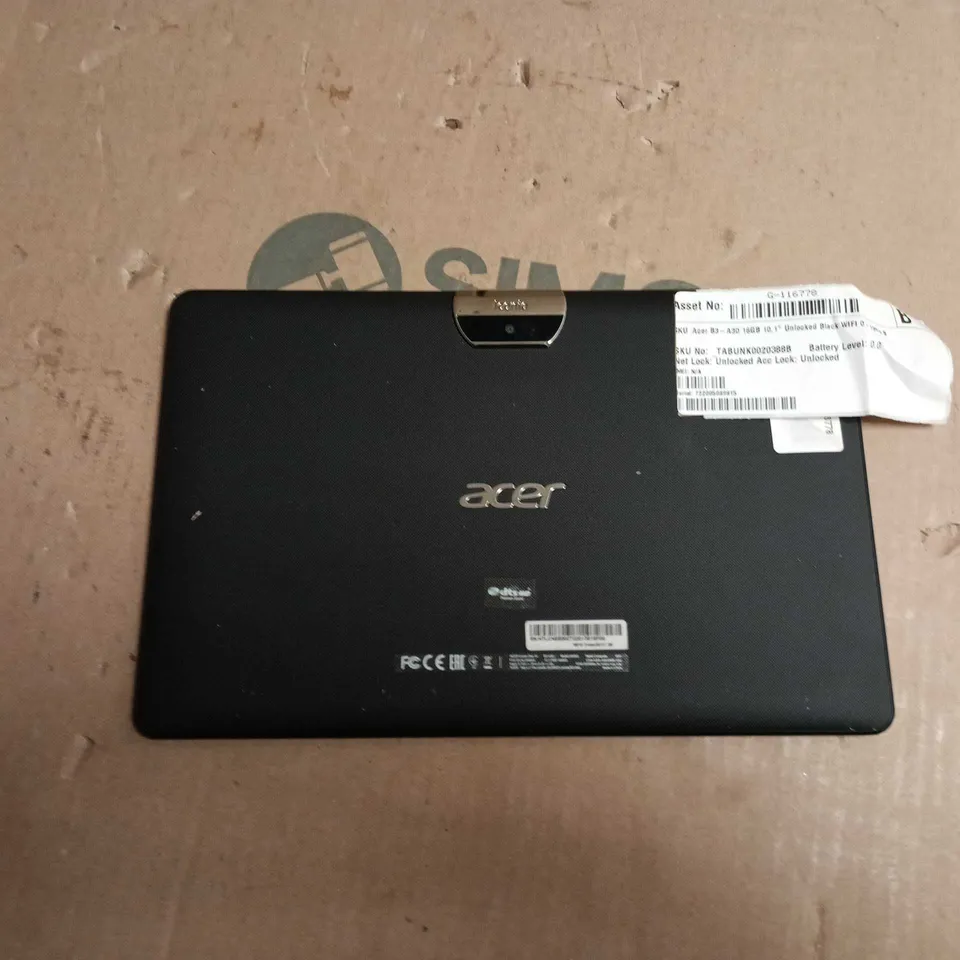 UNBOXED ACER B3-A30 TABLET 10.1IN, 16GB, BLACK – UNLOCKED WIFI