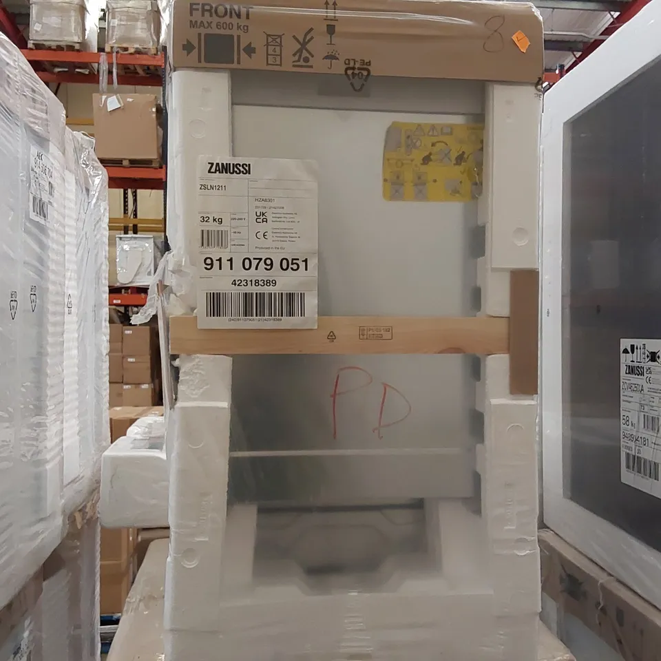 ZANUSSI FULLY INTEGRATED SLIMLINE DISHWASHER - WHITE CONTROL PANEL WITH SLIDING DOOR FIXING KIT - F RATED  Model ZSLN1211 RRP £425