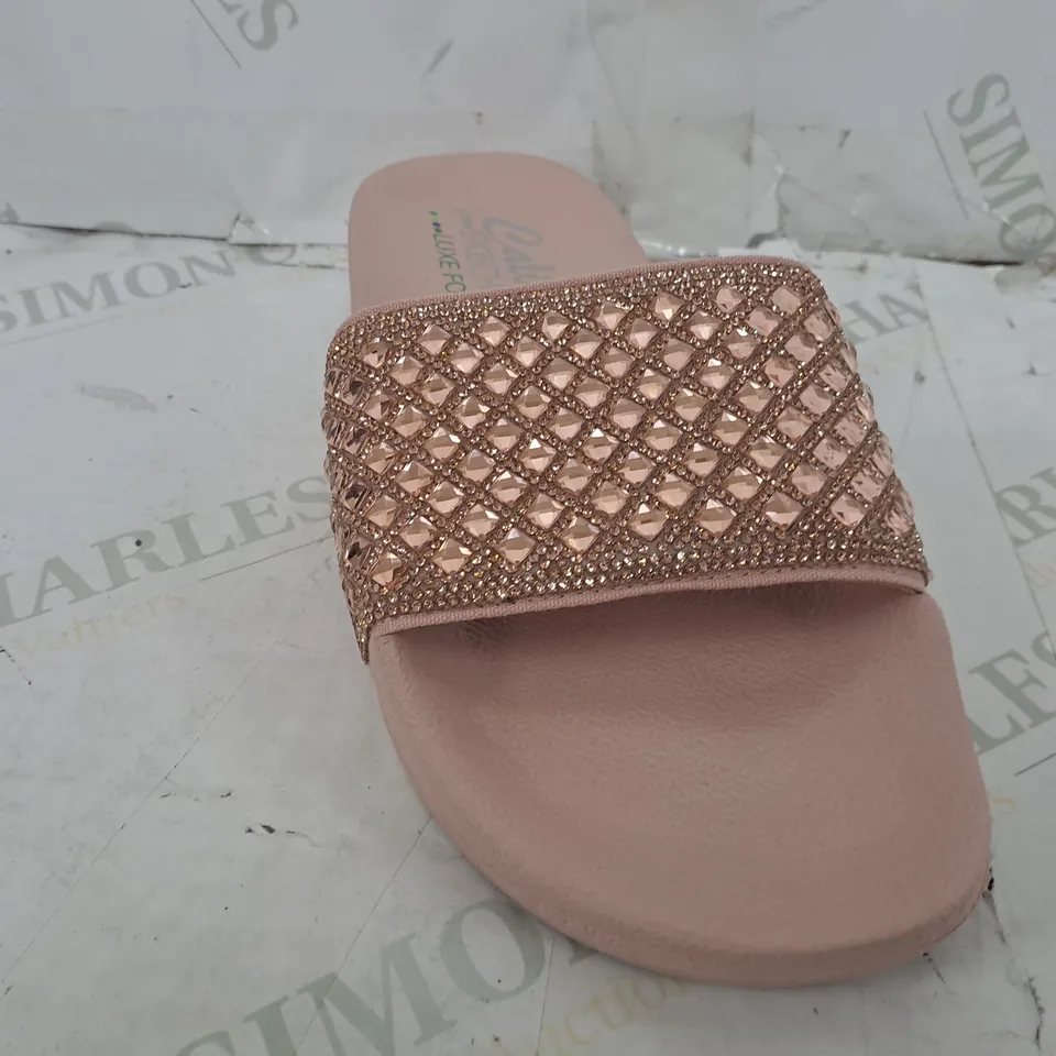SKECHERS POP UPS SLIDE SANDAL IN ROSE GOLD COLOUR - SIZE UK 3