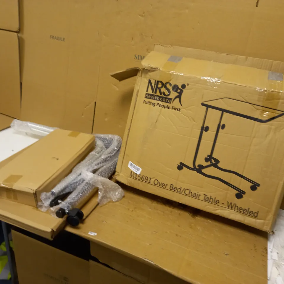 NRS HEALTHCARE OVER BED/CHAIR TABLE WHEELED 