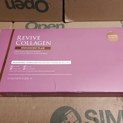 REVIVE COLLAGEN ENHANCED PLUS – PREMIUM LIQUID MARINE COLLAGEN DRINK SUPPLEMENT, 14 SACHETS X 22G