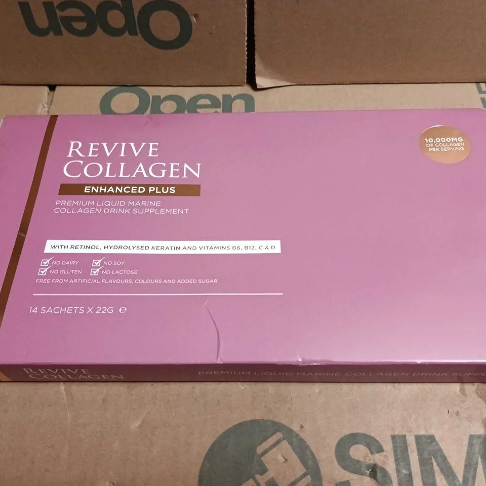 REVIVE COLLAGEN ENHANCED PLUS – PREMIUM LIQUID MARINE COLLAGEN DRINK SUPPLEMENT, 14 SACHETS X 22G