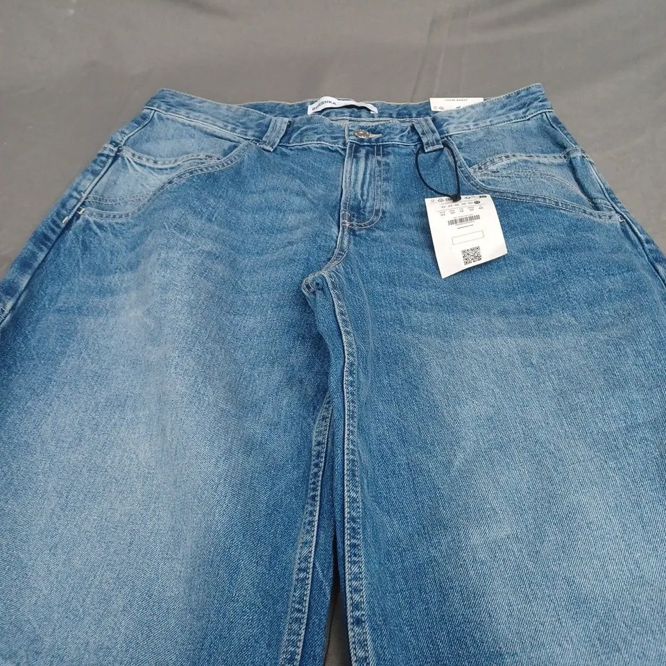 BERSHKA LOOSE BAGGY DENIM JEANS - EUR 42