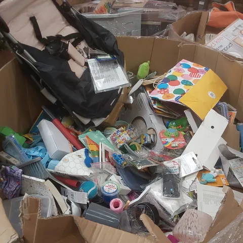 PALLET CONTAINING A VERY LARGE QUANTITY OF ASSORTED ITEMS INCLUDING: PRAM, VARIOUS CHILDREN'S TOYS ECT