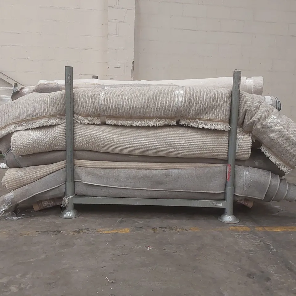 STILLAGE CONTAINING APPROXIMATELY 25x ASSORTED DESIGNER RUGS // STILLAGE NOT INCLUDED
