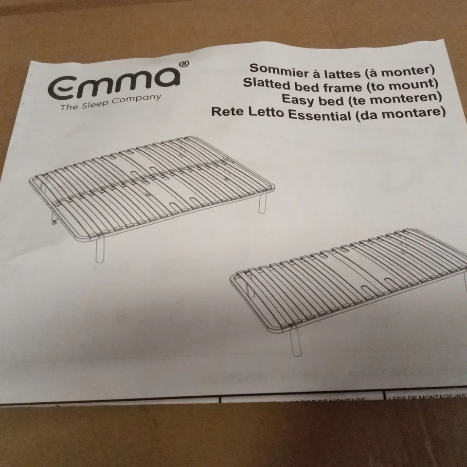 BRAND NEW BOXED EMMA SLATTED FRAME - 135 x 190 DOUBLE (1 BOX)