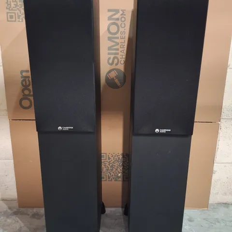PAIR OF CAMBRIDGE AUDIO SX 80 FLOORSTANDING SPEAKERS IN BLACK - 2 BOXES