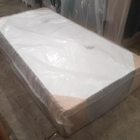 BAGGED SILENTNIGHT 3FT SINGLE DIVAN BASE - 0 DRAWER - GREY