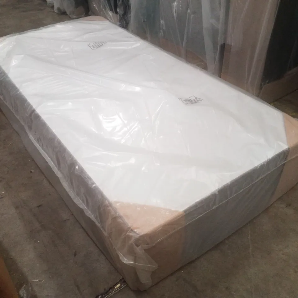 BAGGED SILENTNIGHT 3FT SINGLE DIVAN BASE - 0 DRAWER - GREY