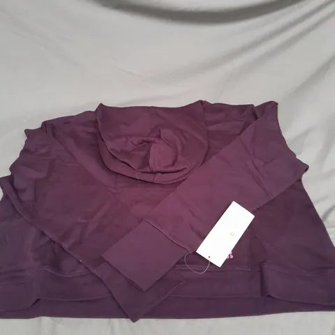 SWEATY BETTY AFTER CLASS HOODY IN MIDNIGHT CHERRY PURPLE SIZE XL