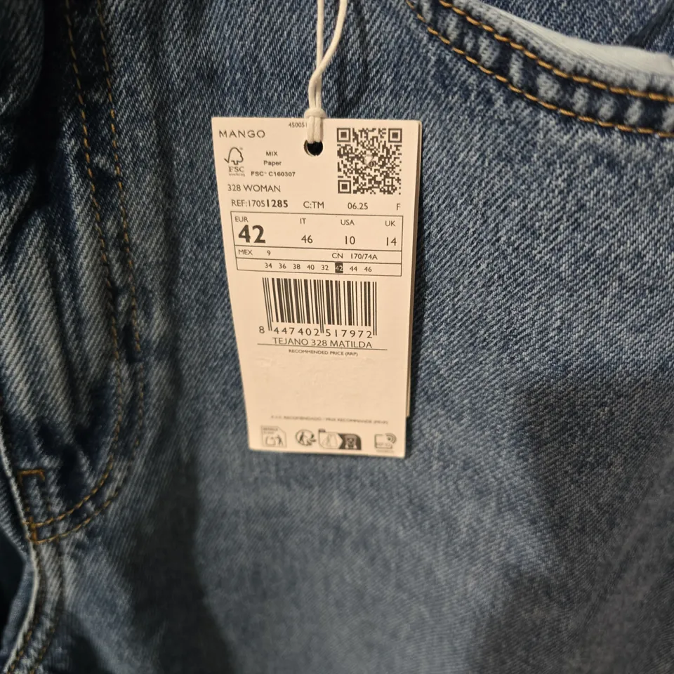 MANGO JEANS 328 MATILDA – WOMEN’S DENIM JEANS, UK 14