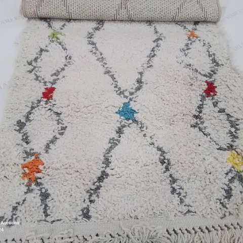 BRAND NEW PACO HOME 282 CREAM WOOLY 60X100CM RUG