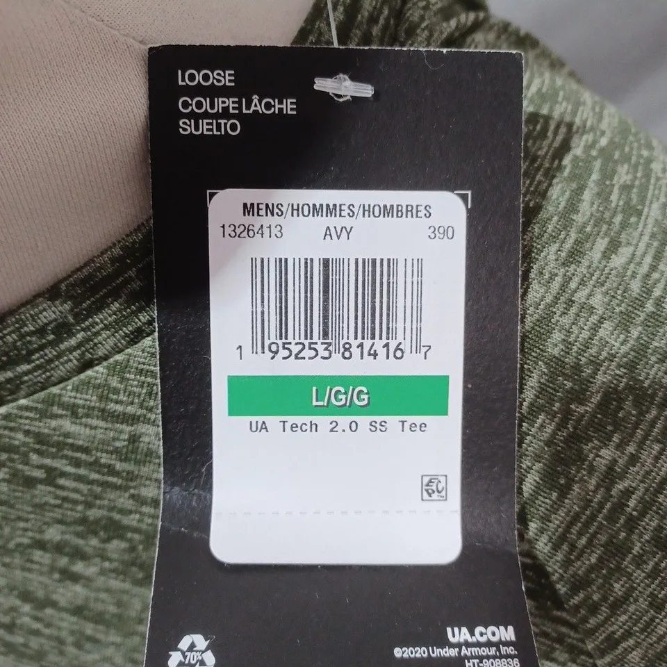 UNDER ARMOUR MENS TECH TEE IN GREEN - L