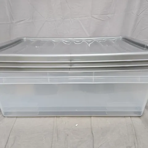 BOXED UNBRANDED SET OF 3 NESTING PLASTIC STORAGE CONTAINERS