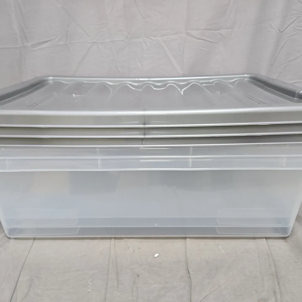 BOXED UNBRANDED SET OF 3 NESTING PLASTIC STORAGE CONTAINERS