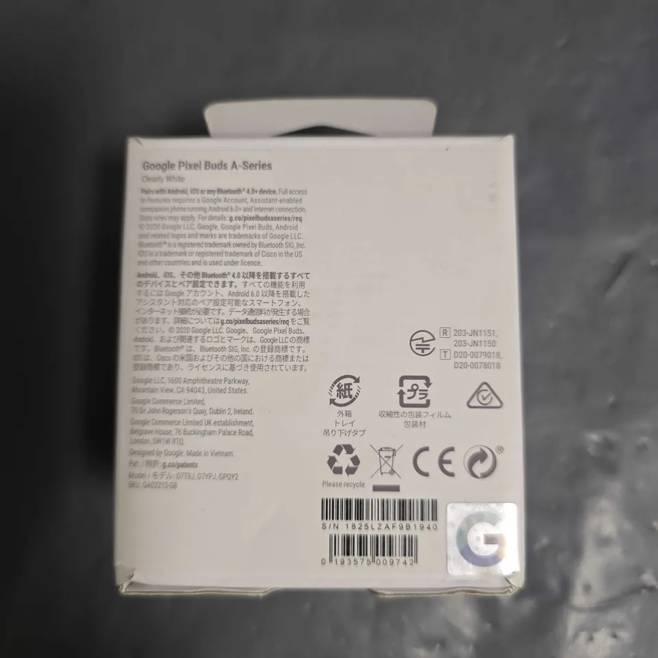 BOXED GOOGLE PIXEL BUDS A-SERIES EARBUDS