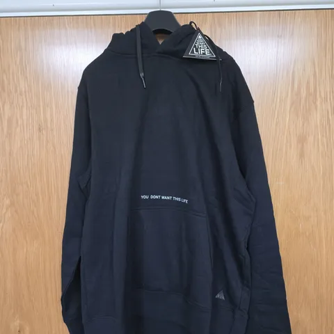 BAGGED YOU DONT WANT THIS LIFE REFLECTIVE PERSPECTIVE HOODIE - SIZE XXL