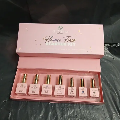 GLITTERBELS HEMA FREE STARTER KIT - NAIL GEL POLISH SET (8 BOTTLES)