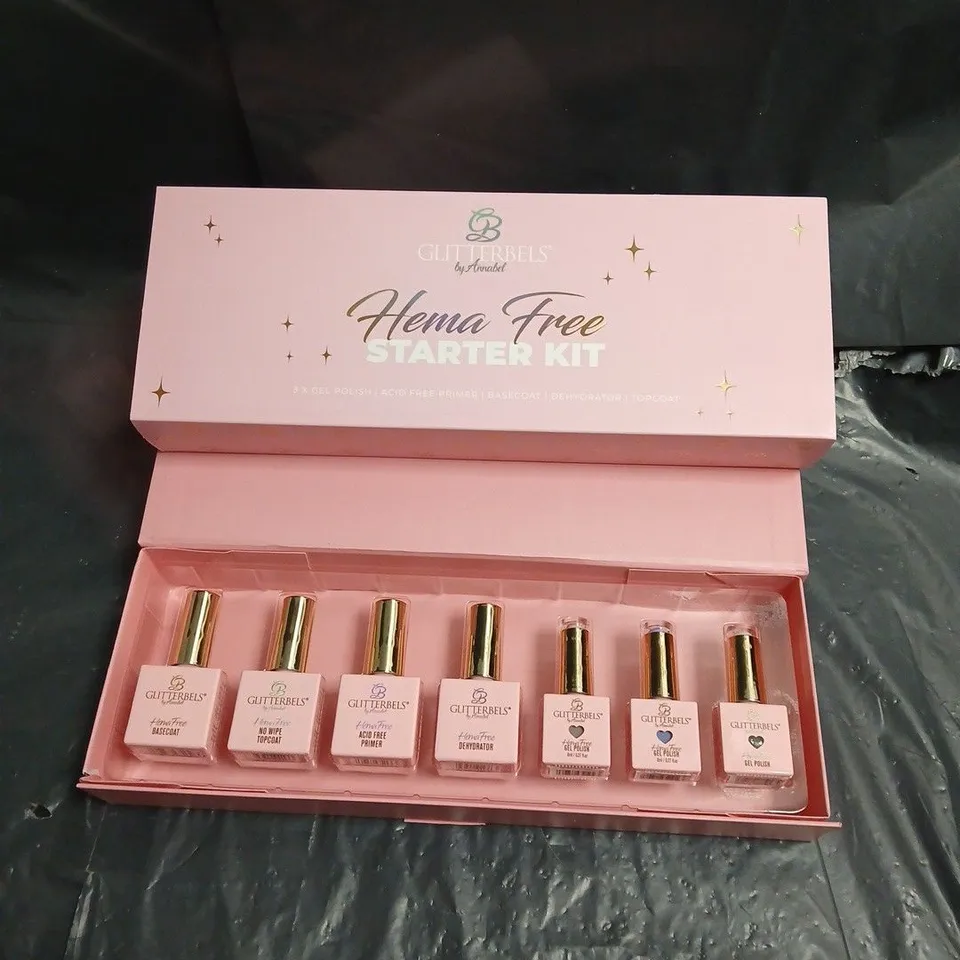 GLITTERBELS HEMA FREE STARTER KIT - NAIL GEL POLISH SET (8 BOTTLES)