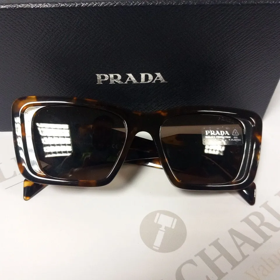 BOXED PRADA RECTANGLE SUNGLASSES