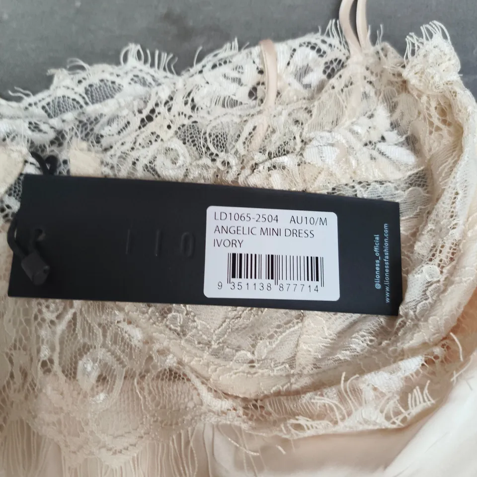 LIONESS ANGELIC MINI DRESS – IVORY UK 10 (AU10/M)