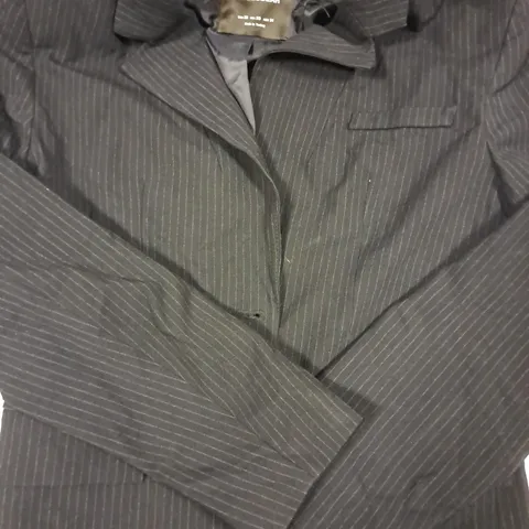 PULL & BEAR PINSTRIPE SUIT BLAZER IN DARK NAVY SIZE XS