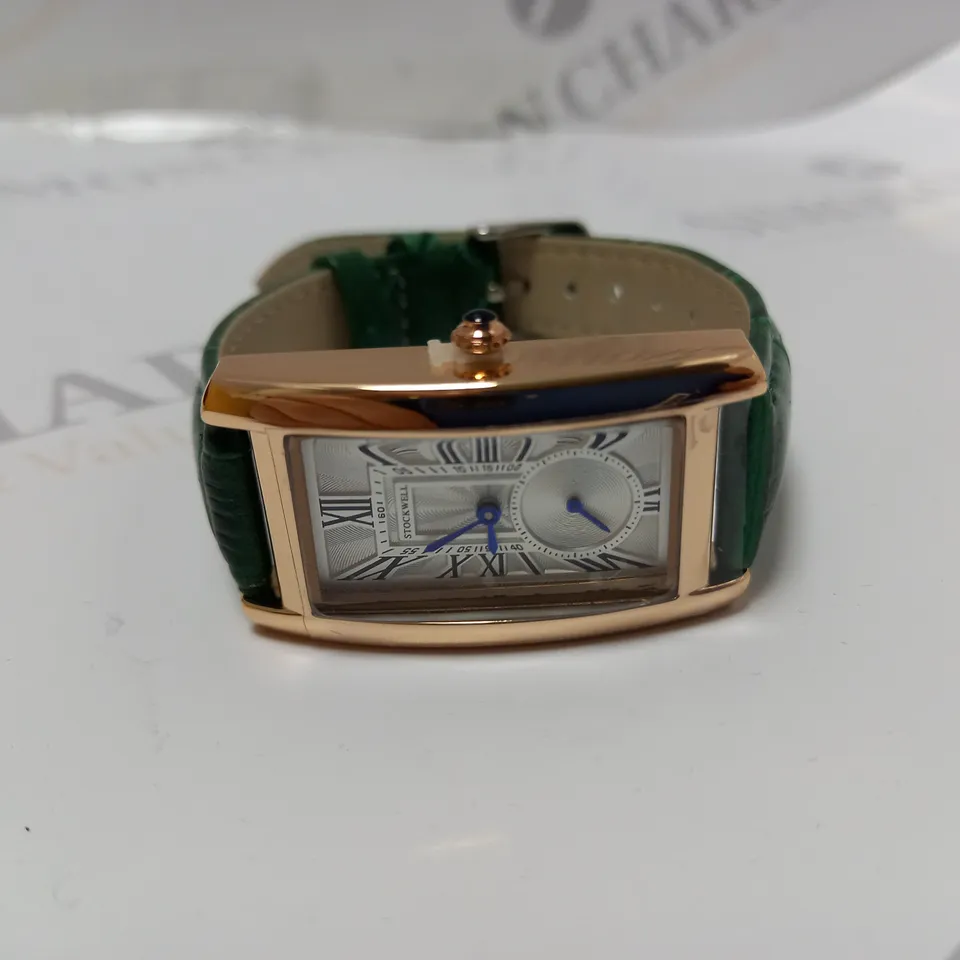 LADIES STOCKWELL WATCH – TEXTURED DIAL WITH SUB DIAL MINUTE HAND – LEATHER STRAP