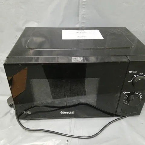SWAN 20L 700W MANUAL MICROWAVE - BLACK - COLLECTION ONLY