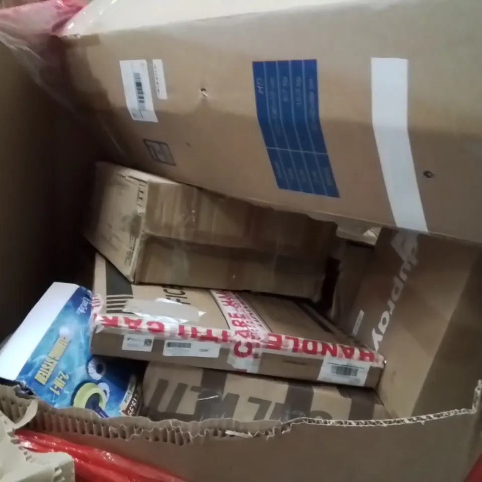 PALLET OF ASSORTED HOUSEHOLD GOODS AND PRODUCTS TO INCLUDE;MATTRESS,SPIN MOP