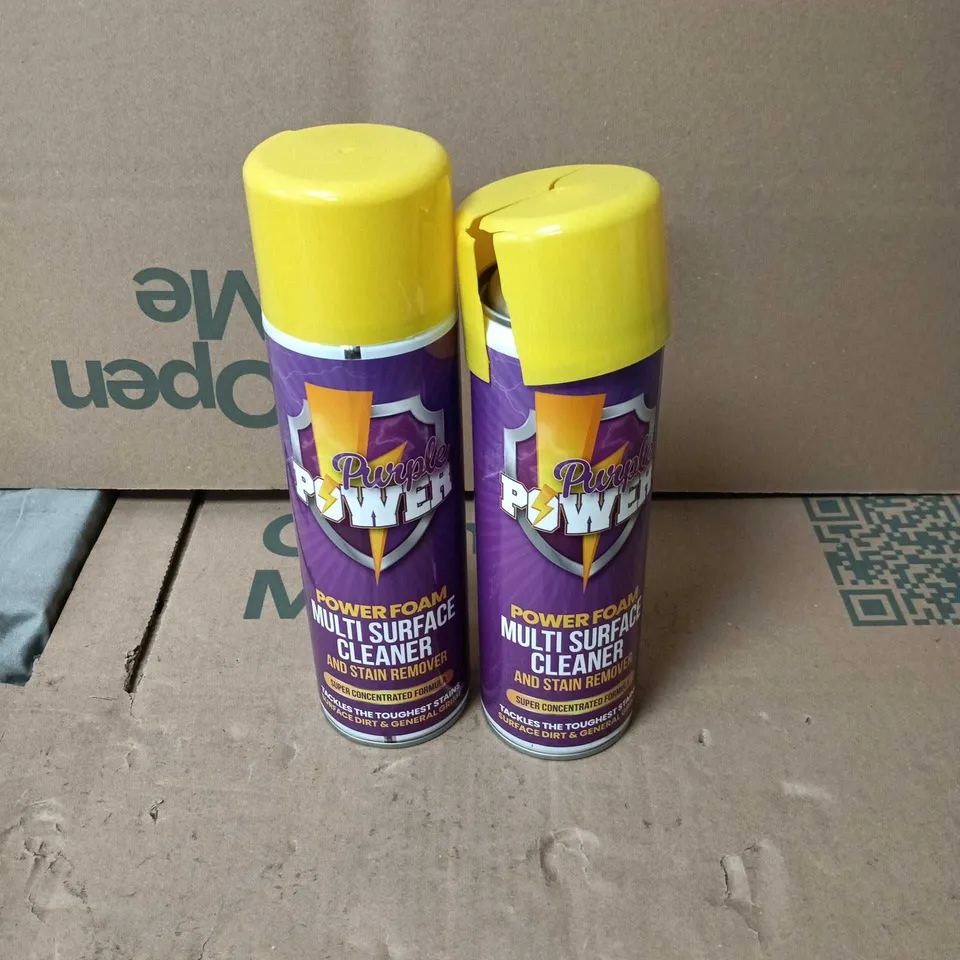 2 X PURPLE POWER POWER FOAM MULTI SURFACE CLEANER AND STAIN REFERENCE 500ML