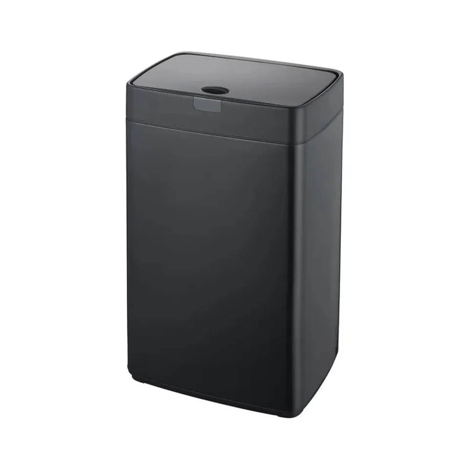 BOXED IRIS 35 LITRE MOTION SENSOR RUBBISH BIN IN BLACK 