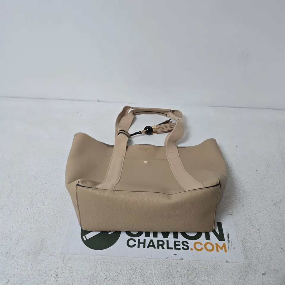 LUELLA GREY LONDON BEIGE PEBBLE LEATHER TOTE BAG