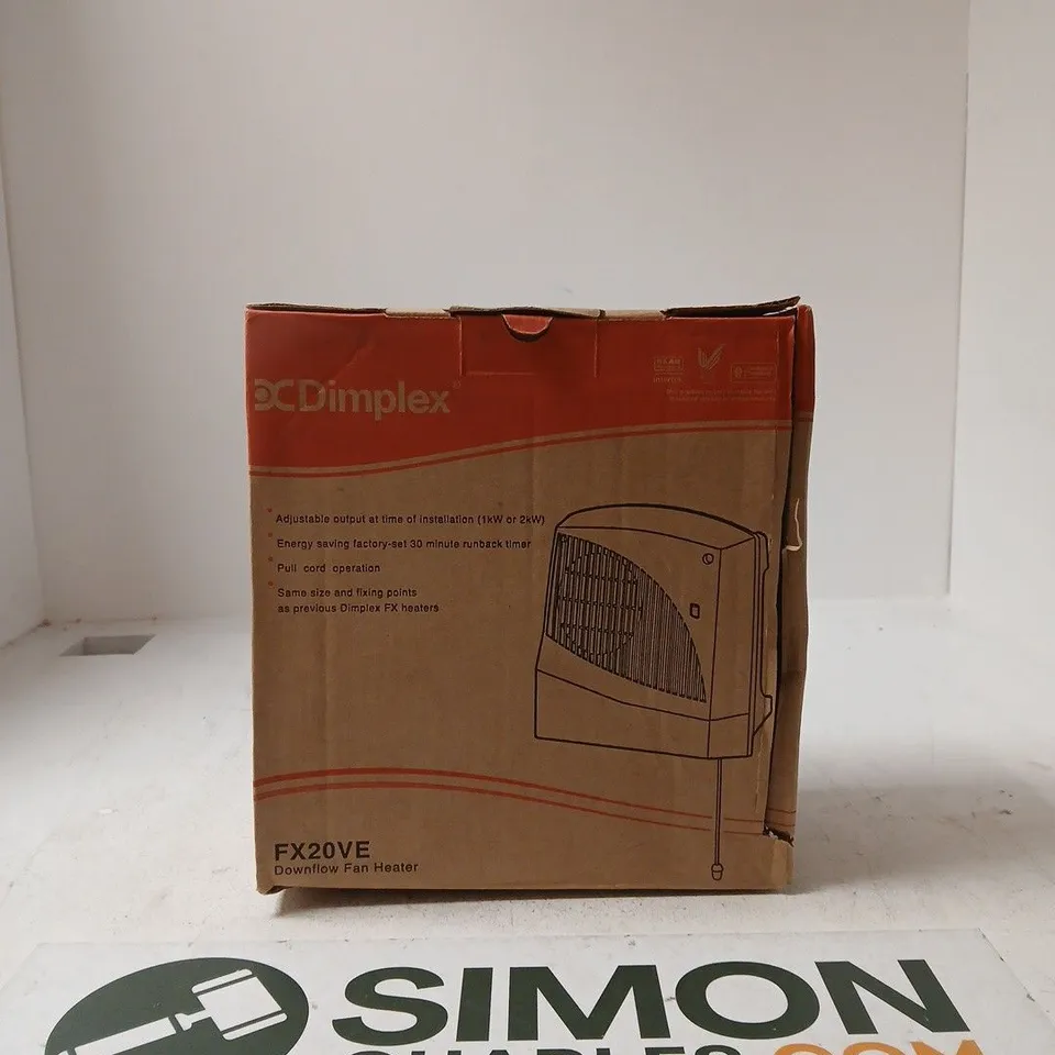 DIMPLEX FX20VE DOWNFLOW FAN HEATER – BOXED