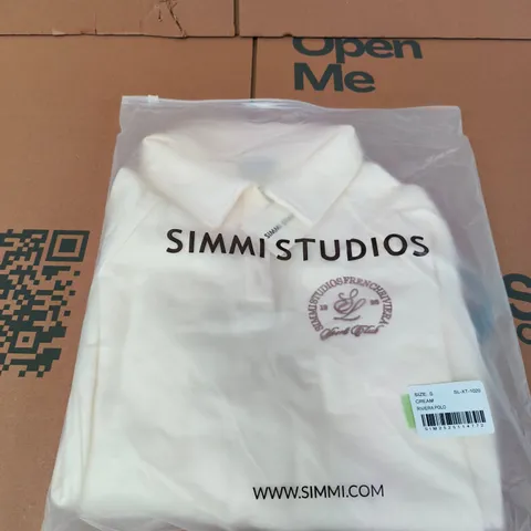 SIMMI STUDIOS RIVIERA POLO SHIRT – CREAM – SIZE S
