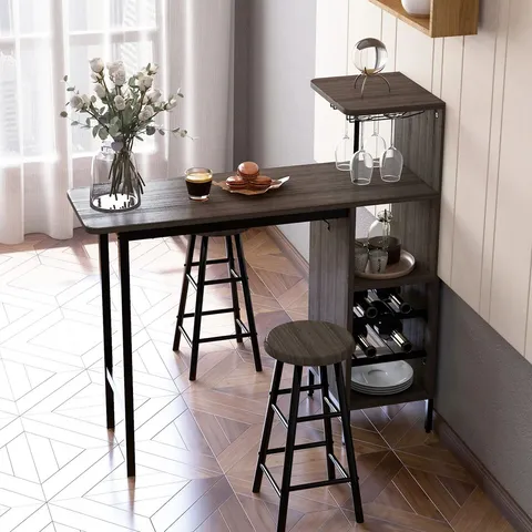 BOXED BLOOMSBURY 2 PERSON DINING SET - BROWN (1 BOX)