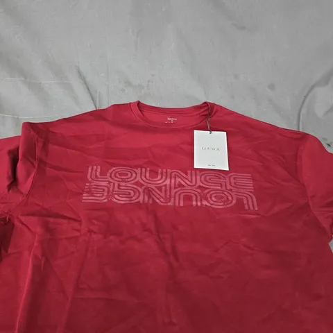 LOUNGE RED COTTON T-SHIRT, SIZE M