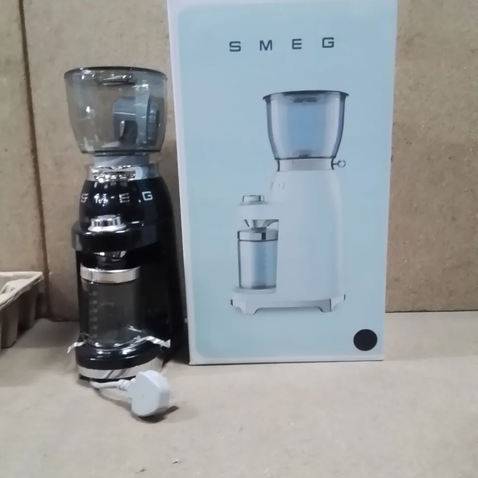 BOXED SMEG COFFEE GRINDER MACHINE BLACK