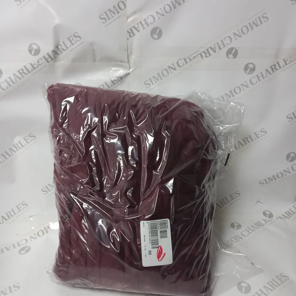 BOXED COZEE HOME VELVETSOFT HEATED THROW IN SHIRAZ WINE