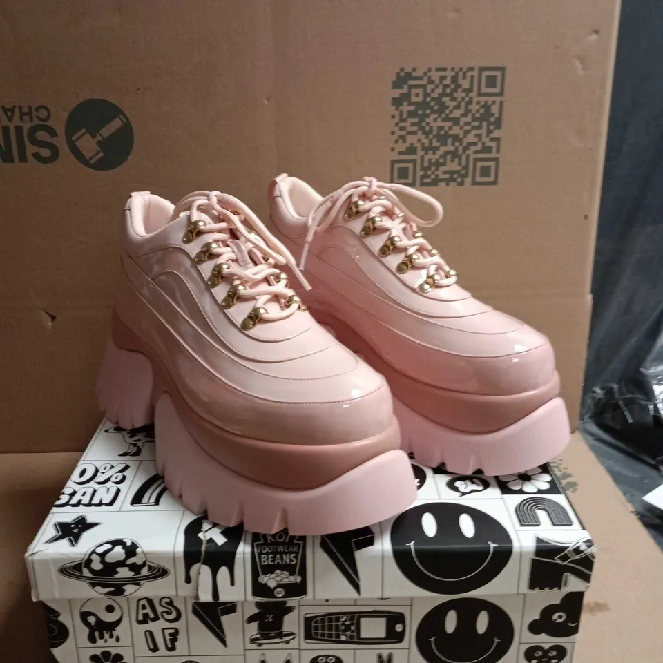 KOI CAKE SHOW BALLERINA PLATFORM SHOES PINK PATENT SIZE 9