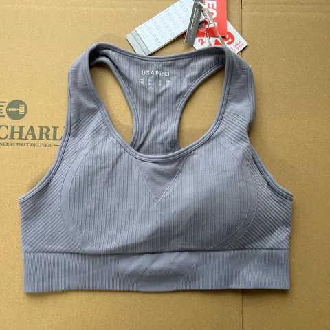 USA PRO MEDIUM SUPPORT LILAC SIZE 14 SPORTS BRA