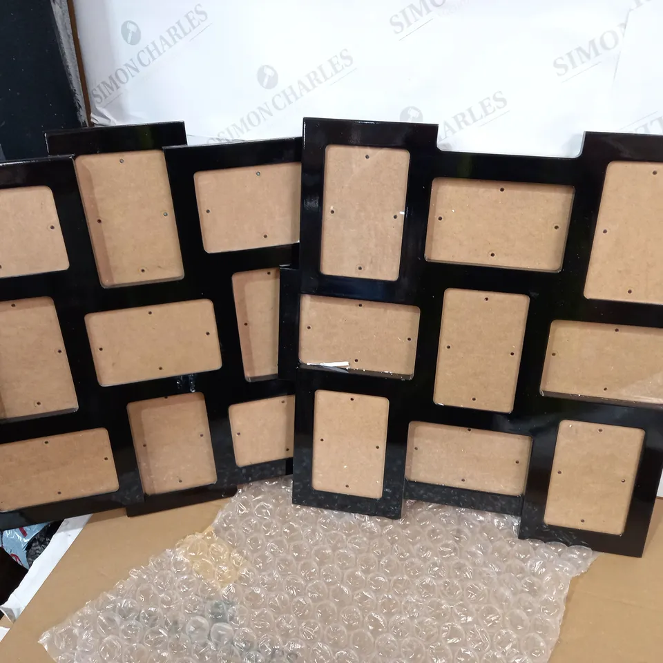 LOT OF 2 ASSORTED DESIGNER PICTURE BLACK FRAMES