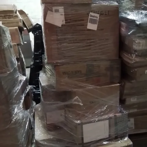PALLET OF ASSORTED HOUSEHOLD GOODS AND PRODUCTS TO INCLUDE;BEDSIDE TABLE,MASSAGER