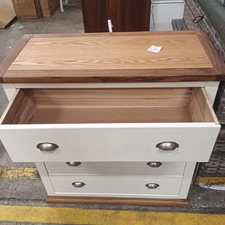 4 DRAWER 90CM W CHEST OF DRAWERS - WAXED